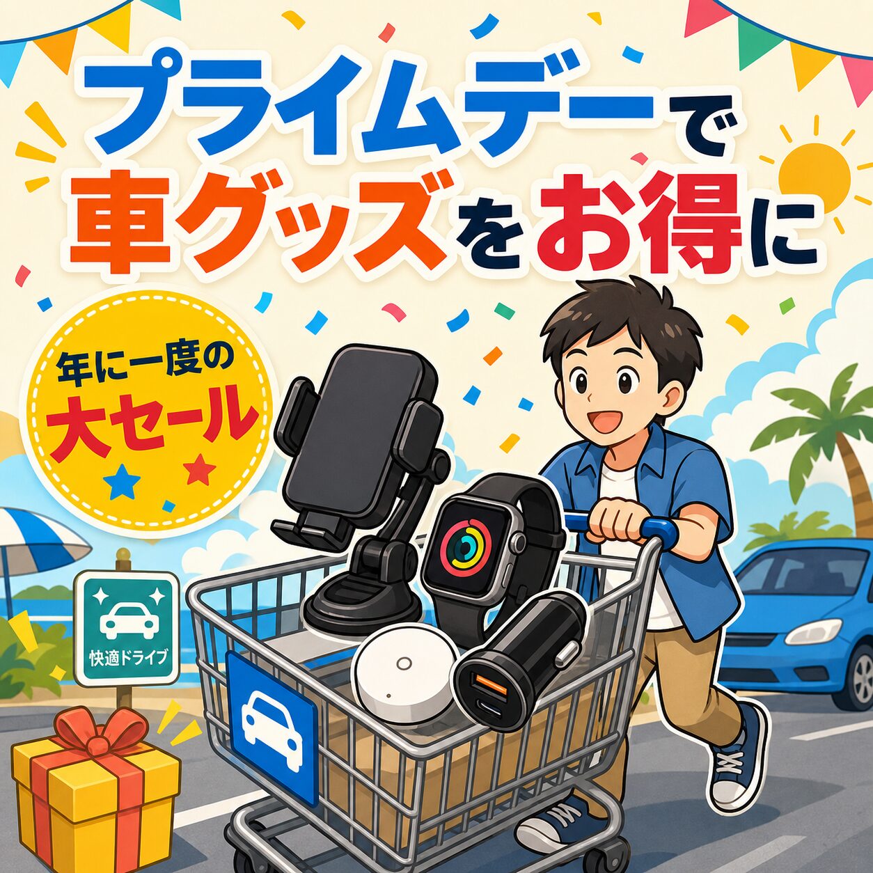 プライムデーで車グッズをお得に